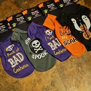 ONE (1) Halloween Dog Tee, Choose From Purple, Grey, Orange, & Black, NWT, Sz Sm